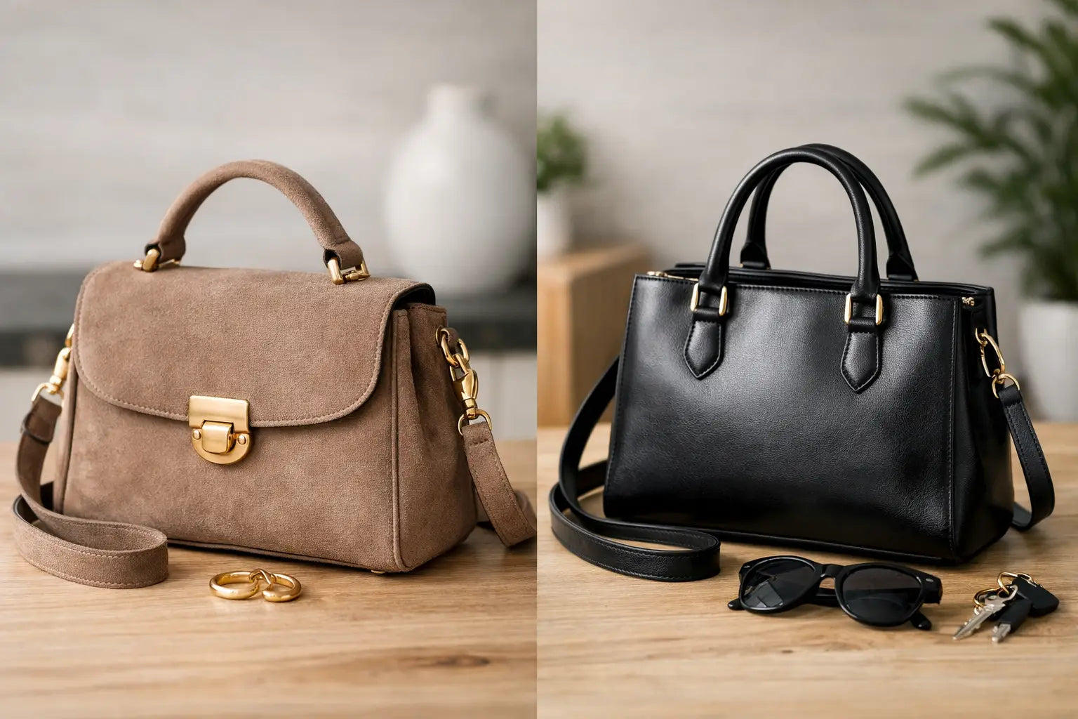 Suede Versus Leather Handbags: Which Fits?