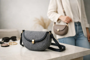 Mini Felt Crescent Saddle Bag Style Guide