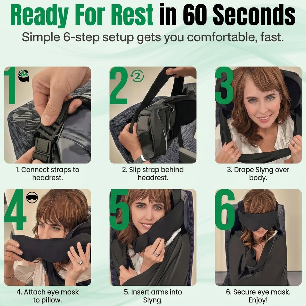 3-in-1 Travel Pillow with Adjustable Eye Mask