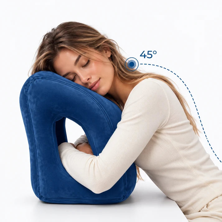 Inflatable Travel Pillow – Portable Head & Arm Support for Flights