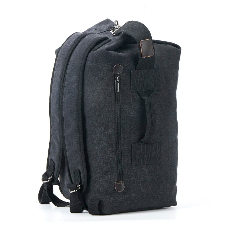 Men's Large Capacity Canvas Travel Backpack – Mountaineering & Luggage Rucksack