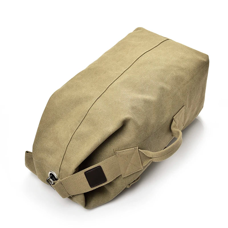 Men's Large Capacity Canvas Travel Backpack – Mountaineering & Luggage Rucksack
