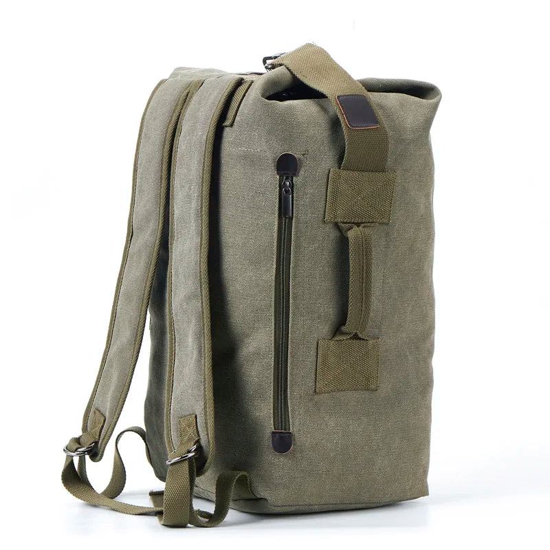 Men's Large Capacity Canvas Travel Backpack – Mountaineering & Luggage Rucksack