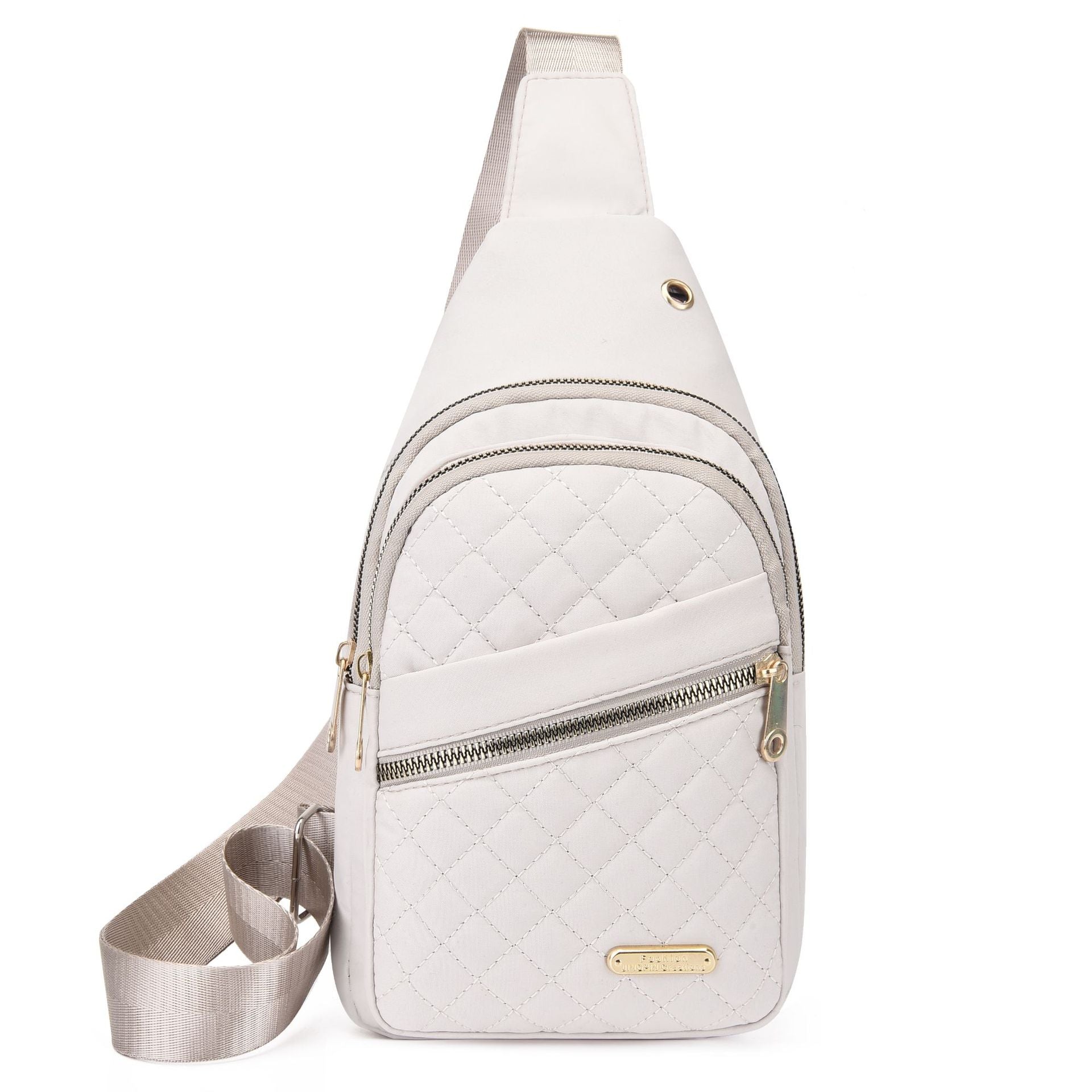 Women's Korean-Style Minimalist Chest Bag – Multi-Layer Embroidered Crossbody Backpack