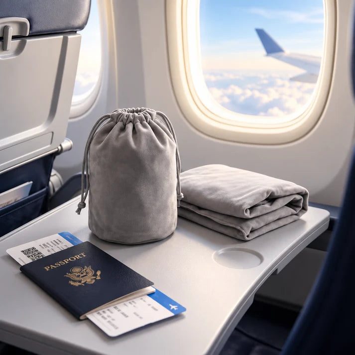 Inflatable Travel Pillow – Portable Head & Arm Support for Flights