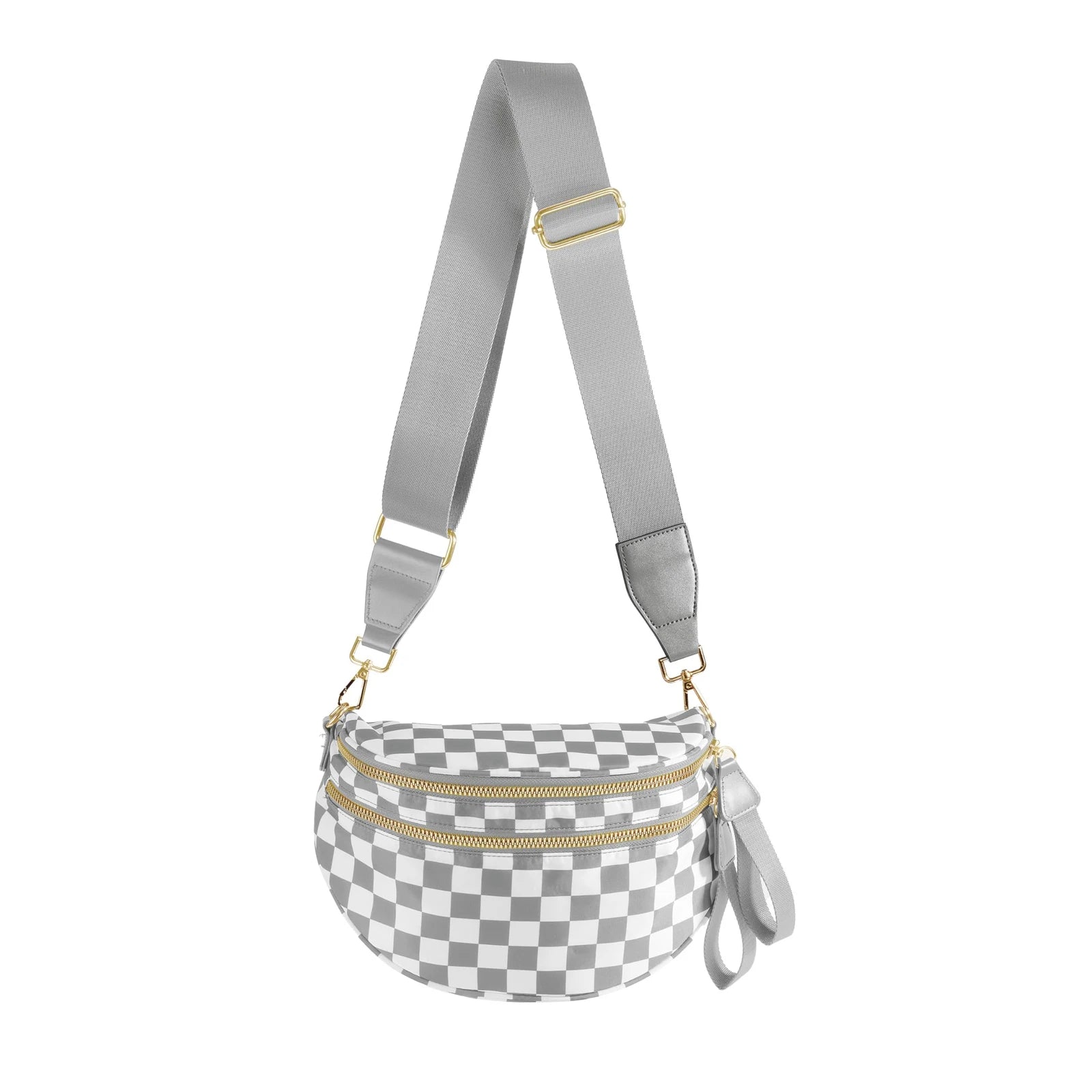 Checkered Crossbody Bum Bag for Women