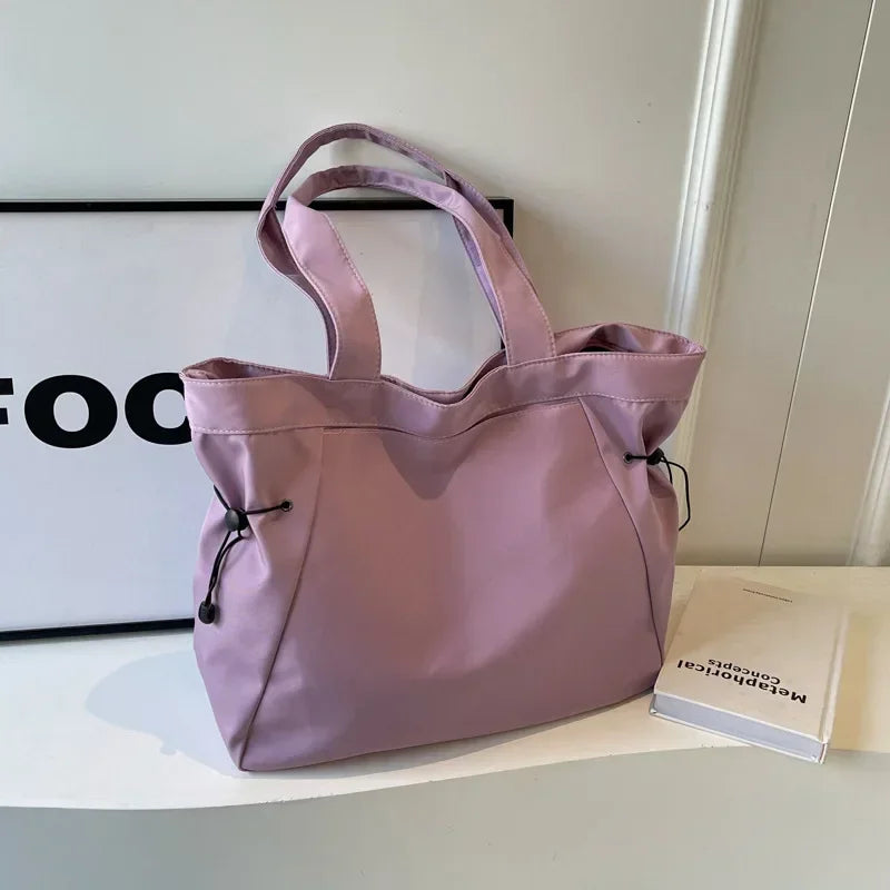 Women's Casual Drawstring Tote Shoulder Bag