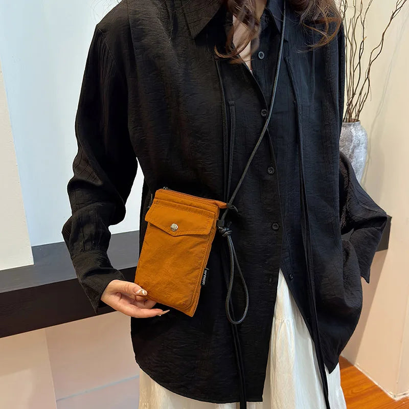 Street Washed Nylon Crossbody Bag for Women