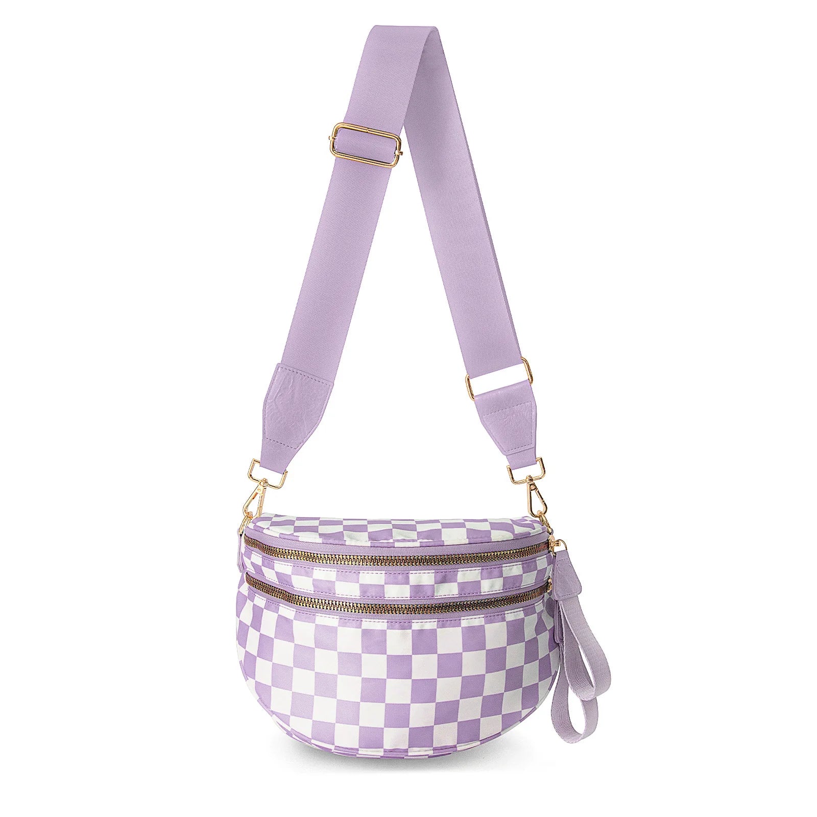 Checkered Crossbody Bum Bag for Women