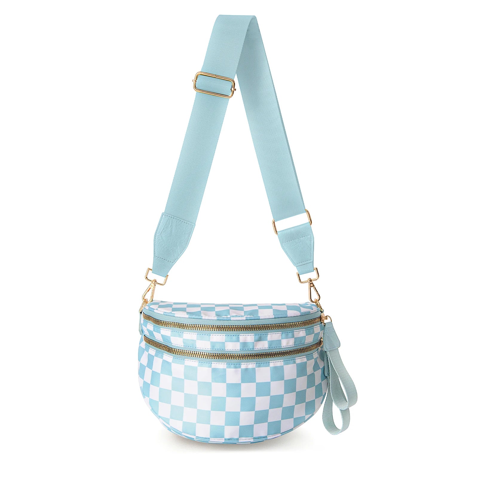 Checkered Crossbody Bum Bag for Women