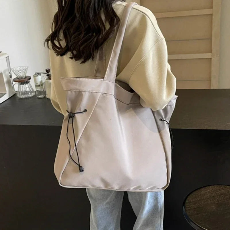 Women's Casual Drawstring Tote Shoulder Bag