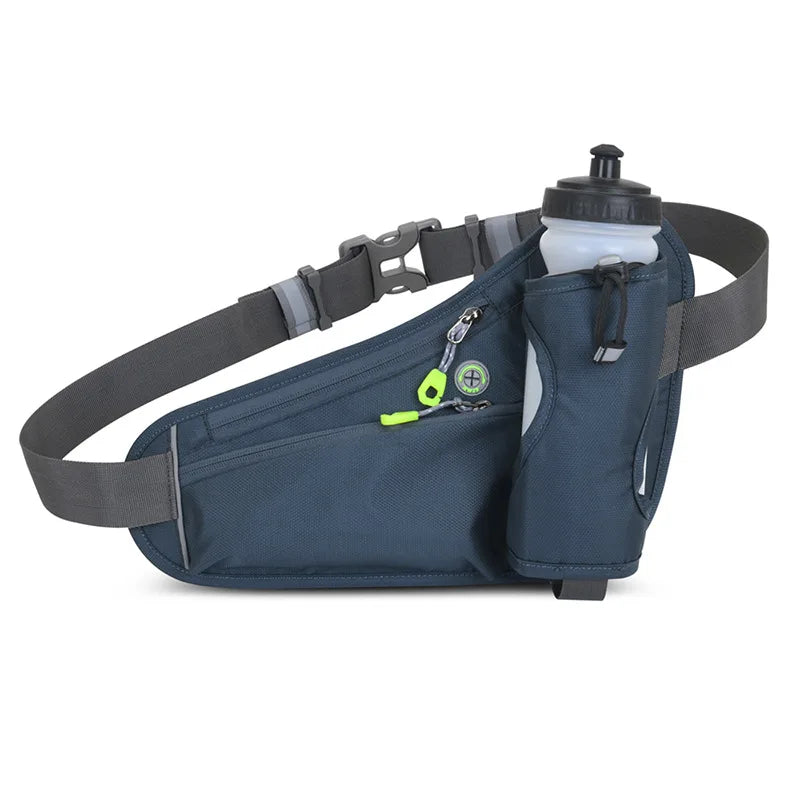 Sports Waist Bag With Water Bottle Holder Waterproof Running Phone Belt Bag For Men Women Outdoor Gym Cycling Hiking Fanny Pack