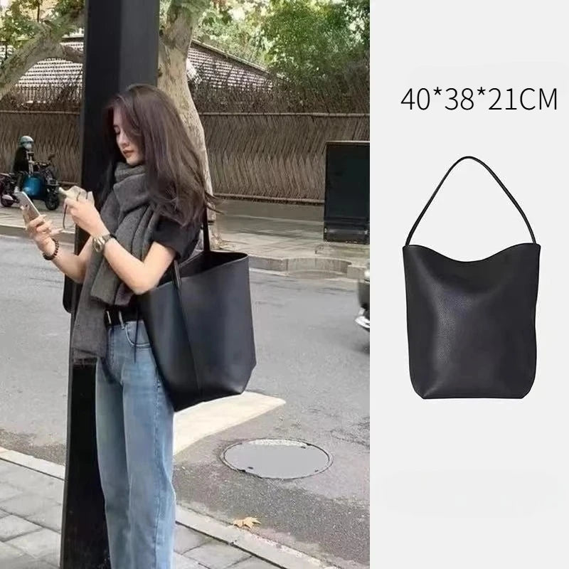 Women's PU Leather Bucket Shoulder Bag
