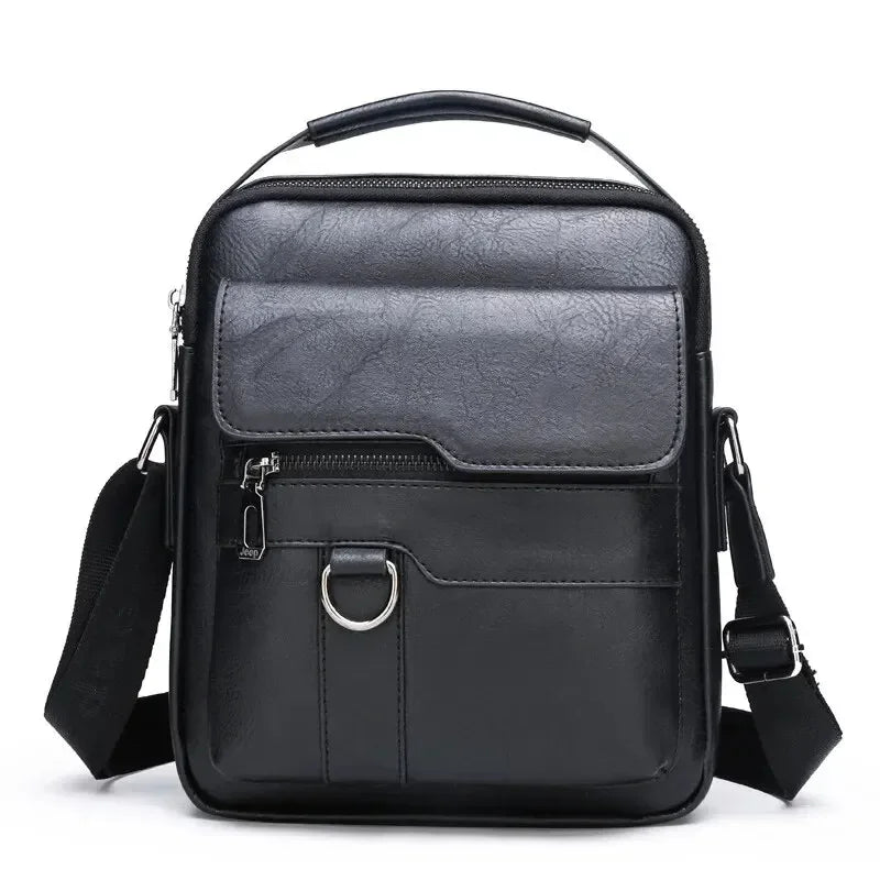Men's PU Leather Crossbody Bag – Business Messenger Bag for iPad (9.7")