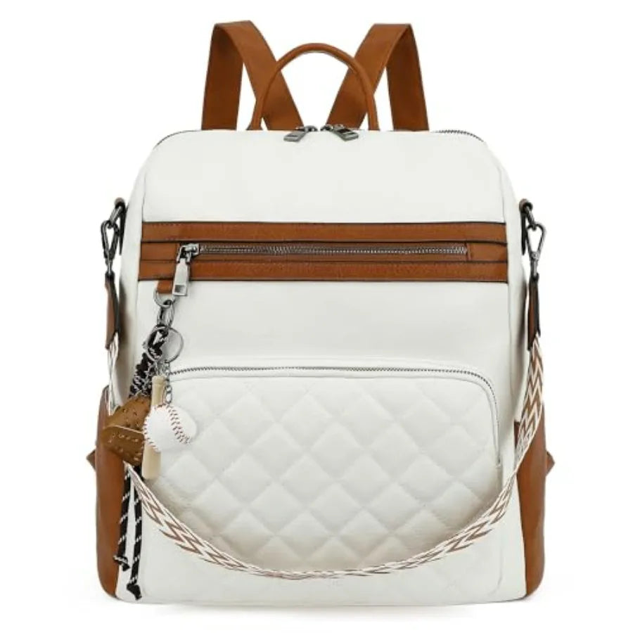 Women's Large Leather Convertible Backpack Handbag