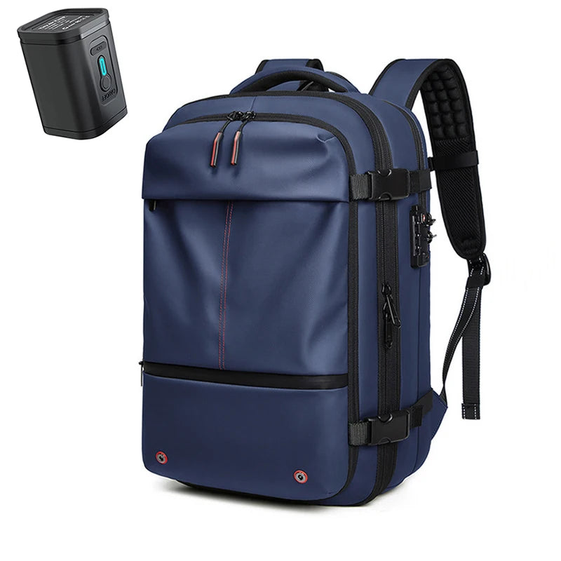 Vacuum Compression Travel Backpack – Expandable 17-Inch Laptop Bag