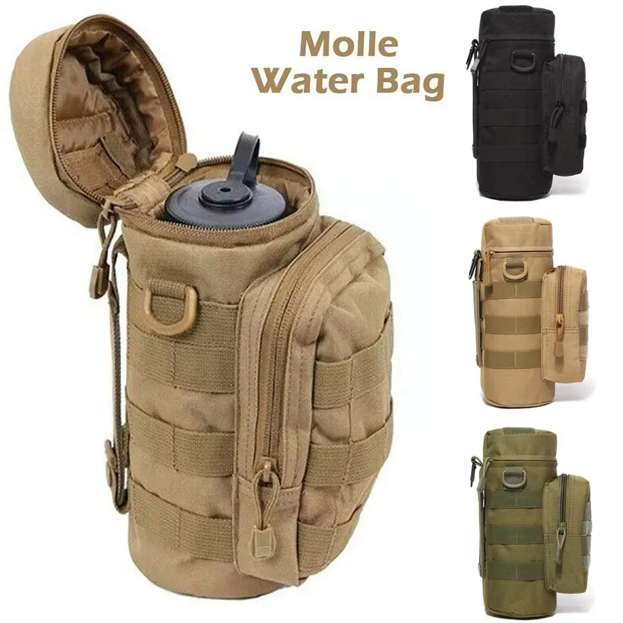 Tactical Molle Water Bottle Pouch – Outdoor Camping Hiking Kettle Carrier Bag
