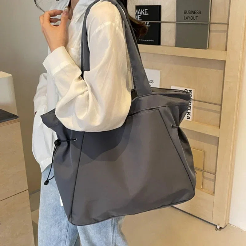Women's Casual Drawstring Tote Shoulder Bag