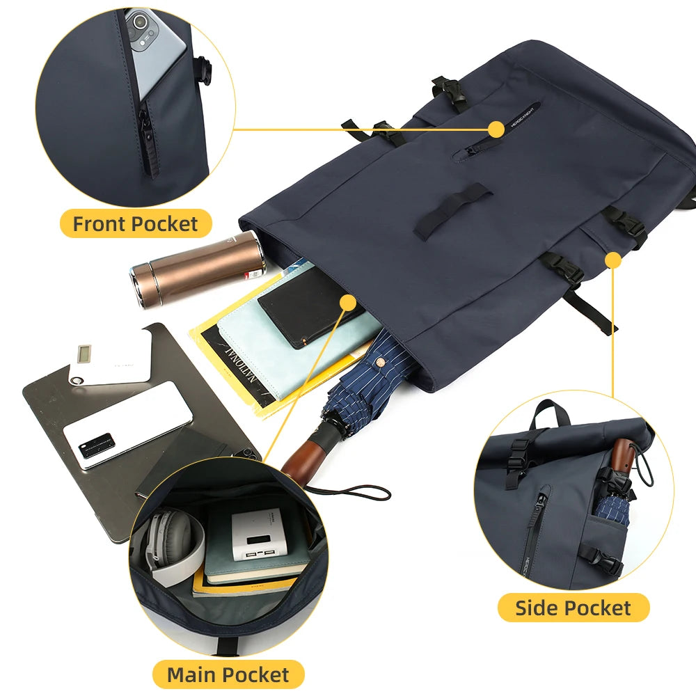 HK Large 15.6" Anti-Theft Laptop Backpack with USB Port