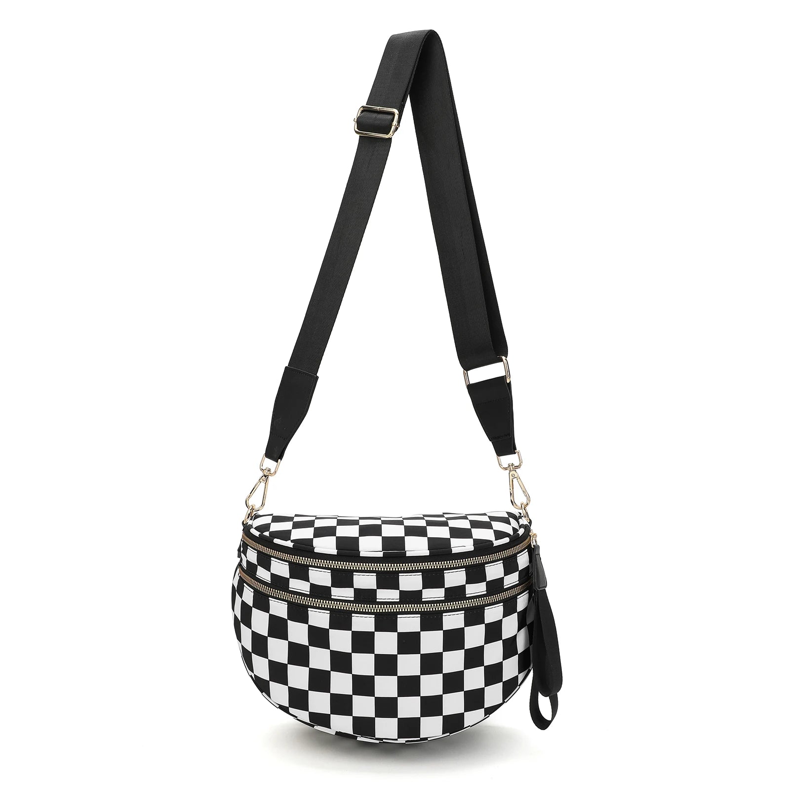 Checkered Crossbody Bum Bag for Women