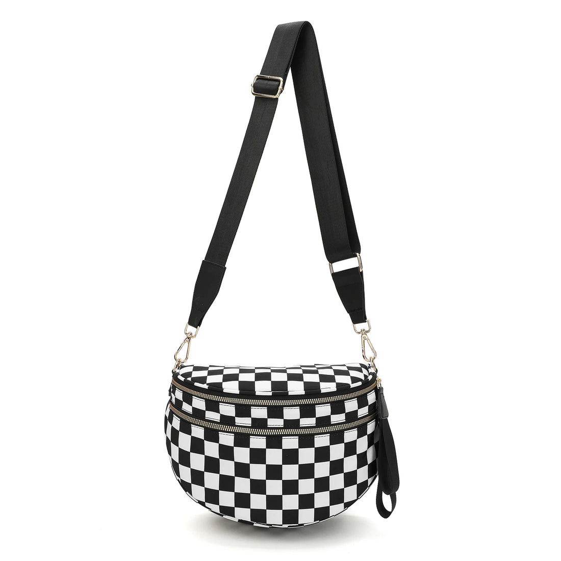 Checkered Crossbody Bum Bag for Women