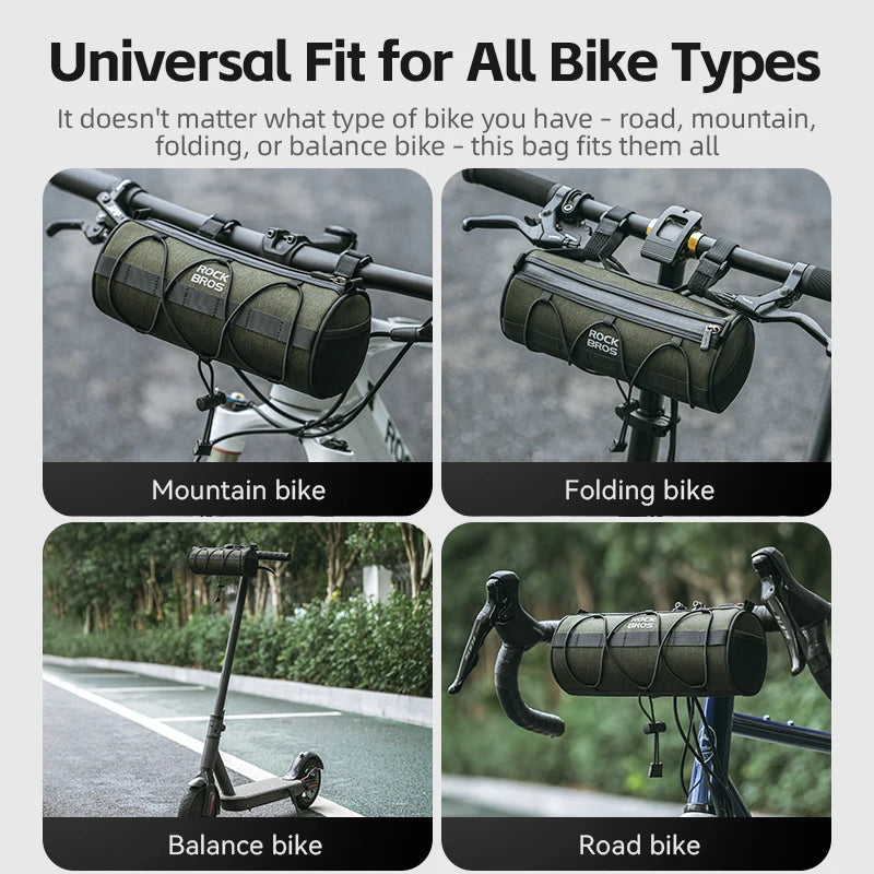 ROCKBROS 2L Bicycle Handlebar Bag – Multifunctional Reflective Front Pannier Shoulder Bag