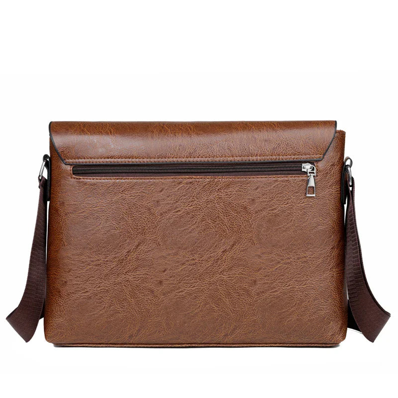 Men's Leather Shoulder & Messenger Bag – iPad Business Crossbody Sling Bag