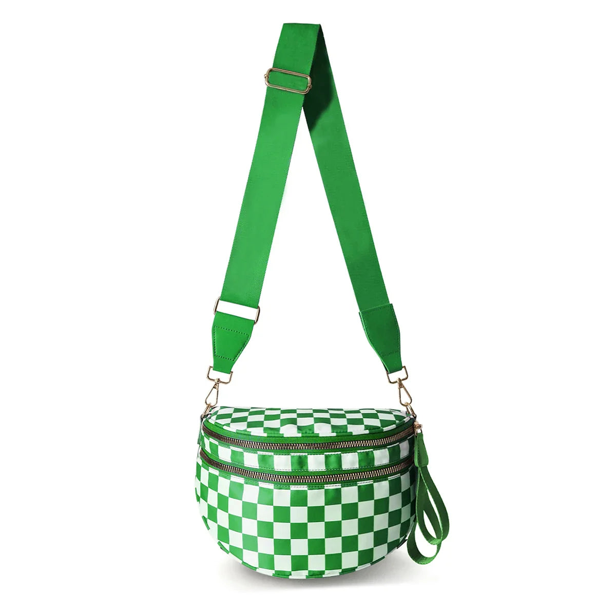Checkered Crossbody Bum Bag for Women