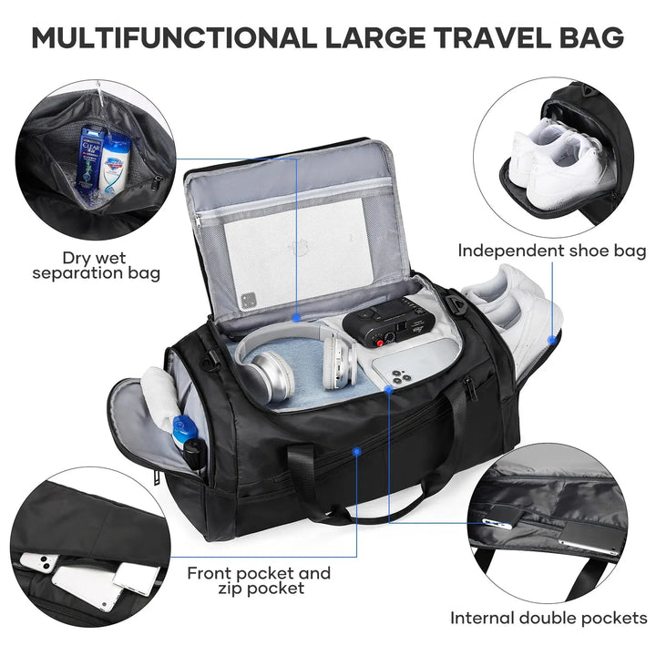 Sports Gym Bag with Shoes Compartment