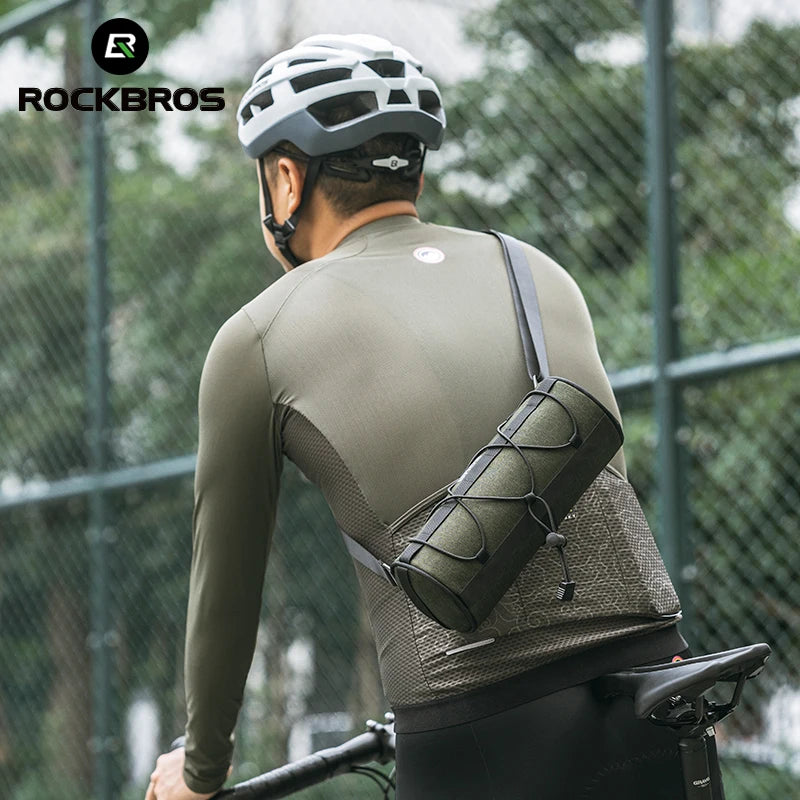 ROCKBROS 2L Bicycle Handlebar Bag – Multifunctional Reflective Front Pannier Shoulder Bag