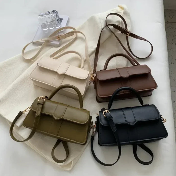 Vintage Square Satchel Shoulder Bag for Women
