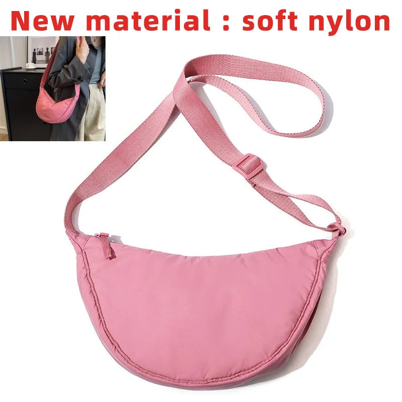 Women's Solid Colour Padded Crossbody Bag