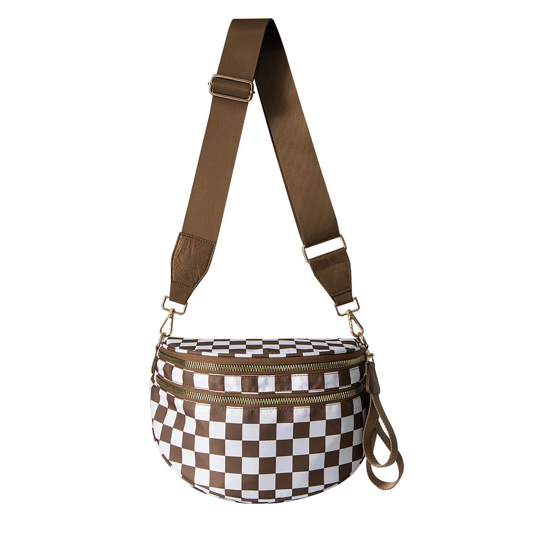 Checkered Crossbody Bum Bag for Women