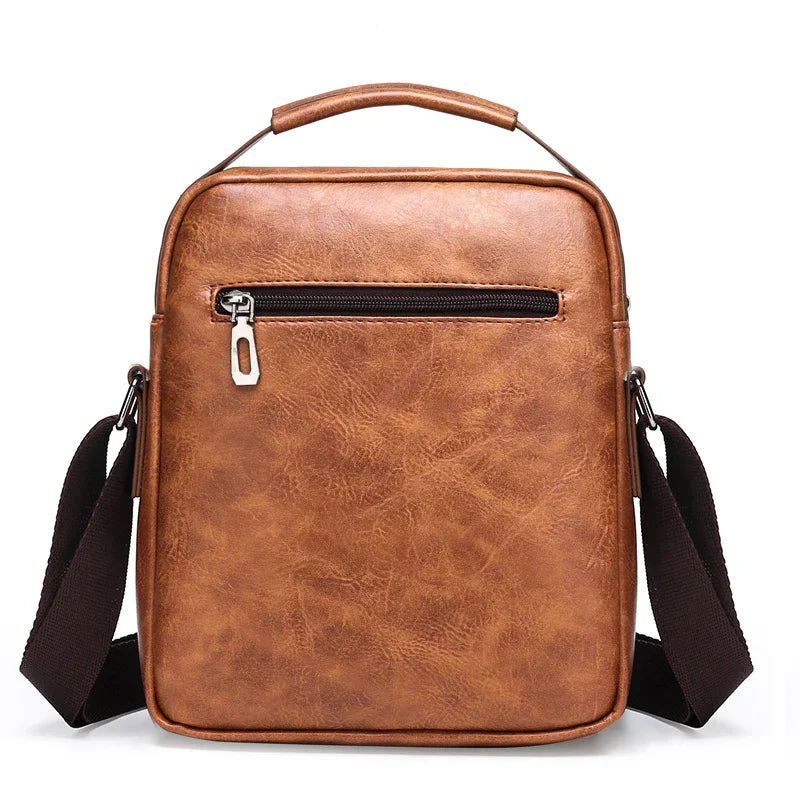 Men's PU Leather Crossbody Bag – Business Messenger Bag for iPad (9.7")