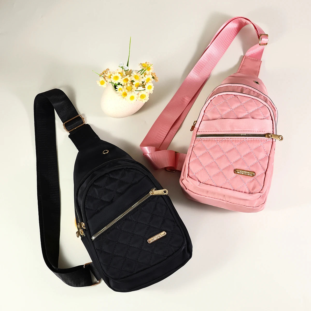 Quilted Sling Backpack for Men & Women
