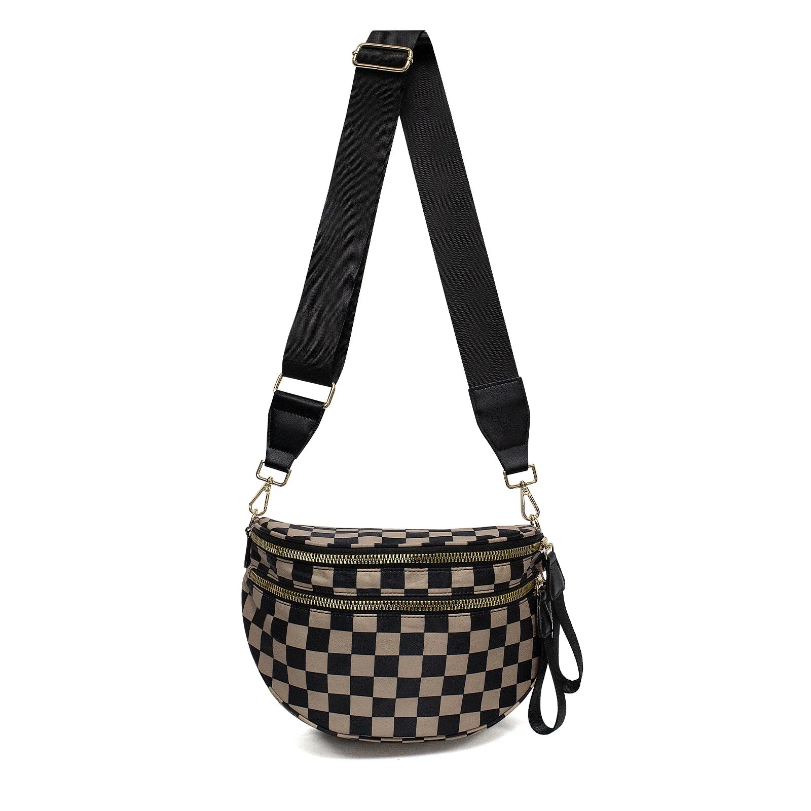 Checkered Crossbody Bum Bag for Women