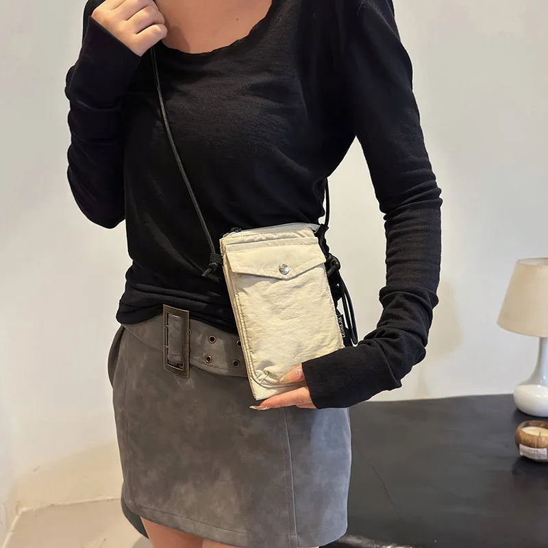 Street Washed Nylon Crossbody Bag for Women