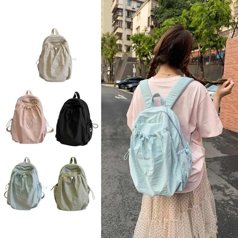 Women's Waterproof Nylon Bookbag Backpack