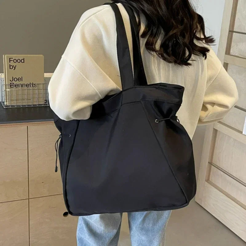 Women's Casual Drawstring Tote Shoulder Bag
