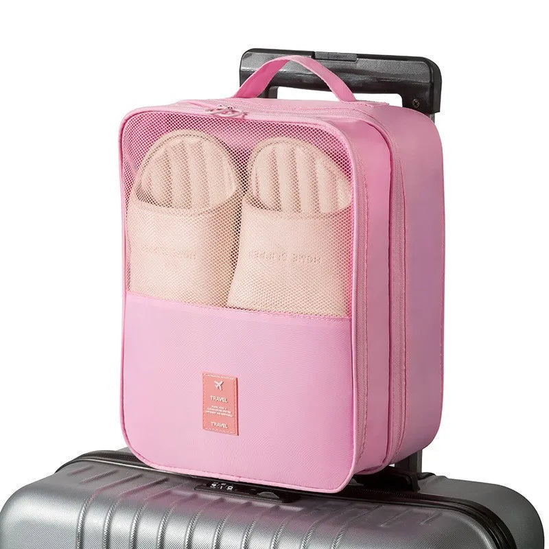 Travel Shoe Storage Bag – Breathable Mesh Washable Portable Shoe Box for Multiple Pairs