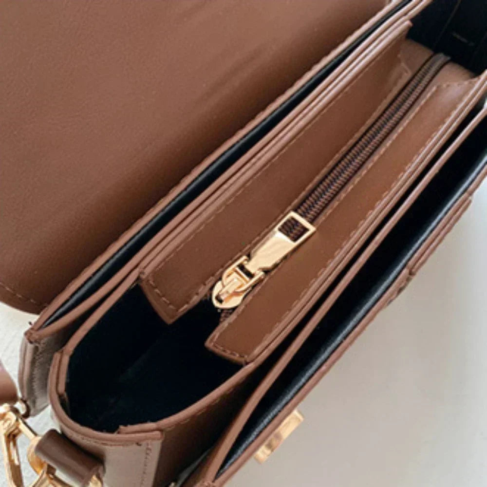 Vintage Square Satchel Shoulder Bag for Women