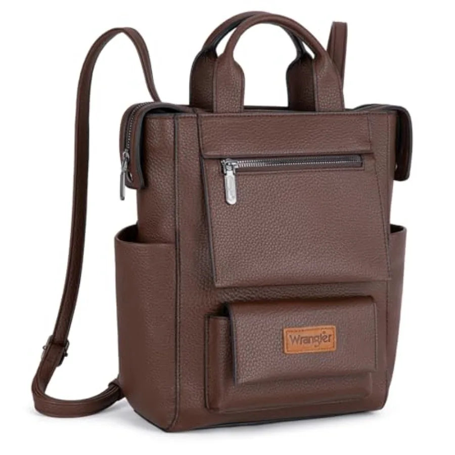 Wrangler Vegan Leather Anti-Theft Convertible Backpack