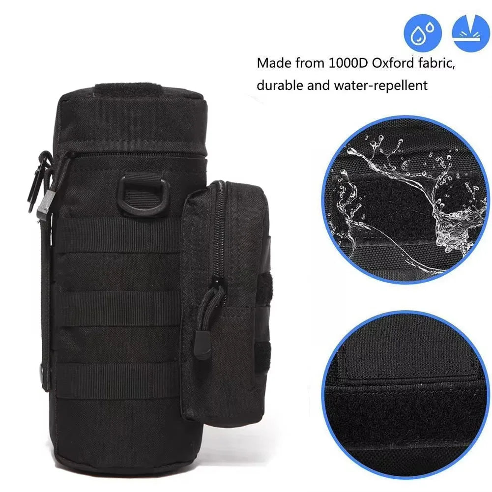 Tactical Molle Water Bottle Pouch – Outdoor Camping Hiking Kettle Carrier Bag