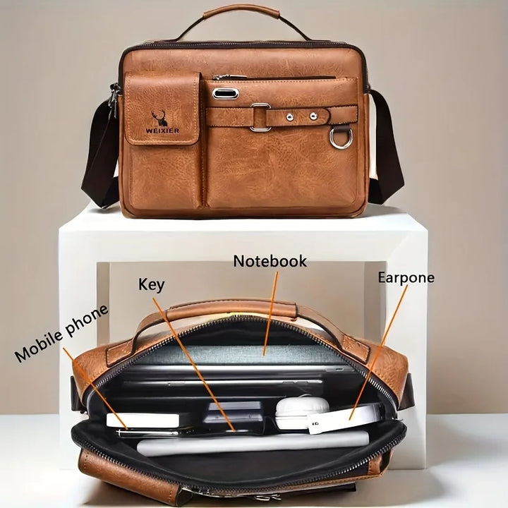 Men's Shoulder Crossbody Bag with Adjustable Strap – Business & Commute Bag
