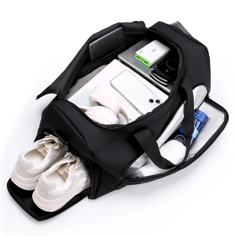 Sports Gym Bag with Shoe Compartment & Multi-Pockets