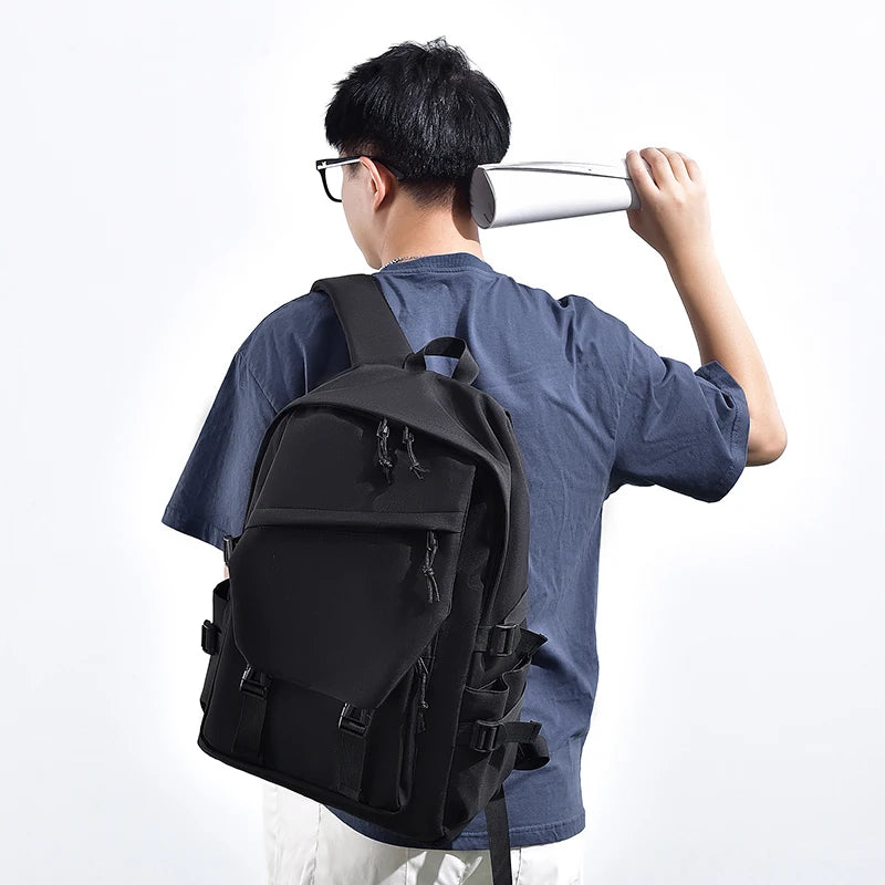 Solid Colour Casual Travel Backpack