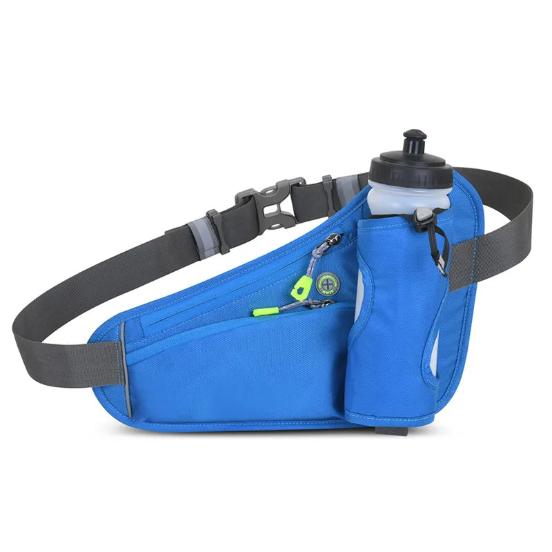 Sports Waist Bag With Water Bottle Holder Waterproof Running Phone Belt Bag For Men Women Outdoor Gym Cycling Hiking Fanny Pack