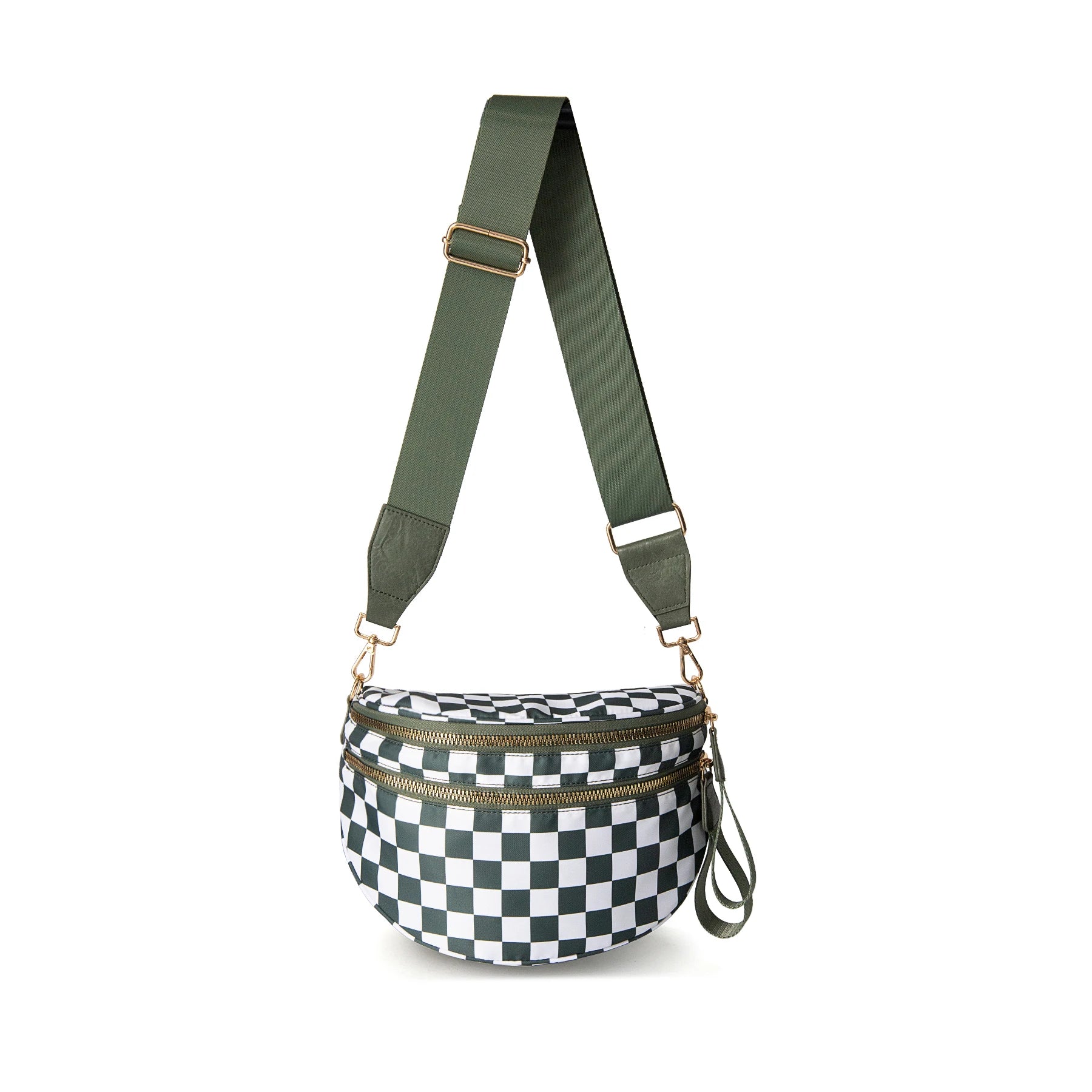 Checkered Crossbody Bum Bag for Women