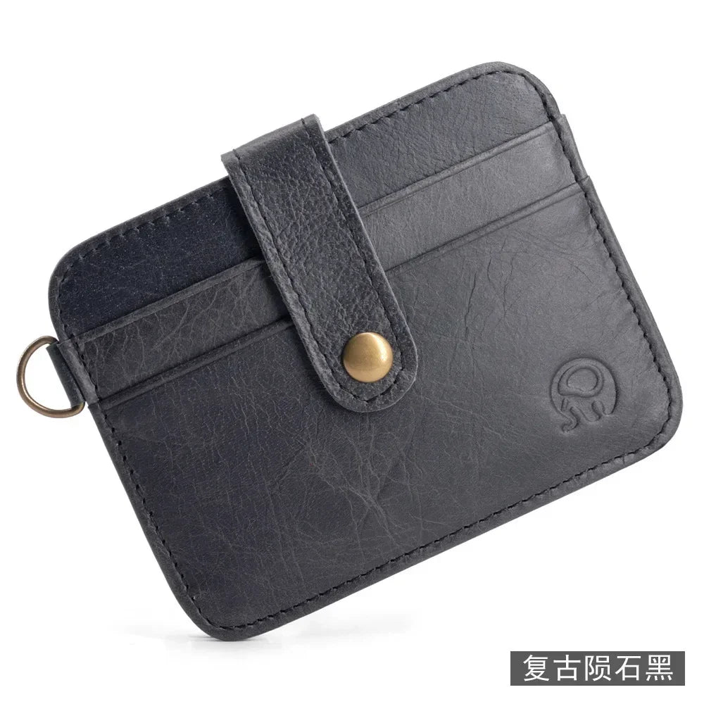 Men's Genuine Leather Slim Wallet – Card Holder & Mini Purse