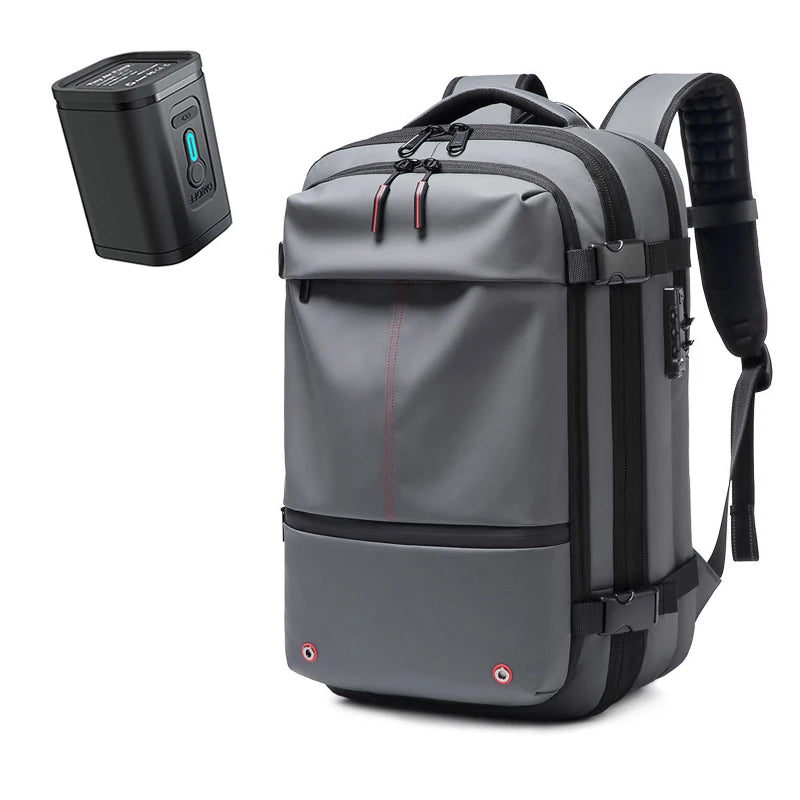 Vacuum Compression Travel Backpack – Expandable 17-Inch Laptop Bag